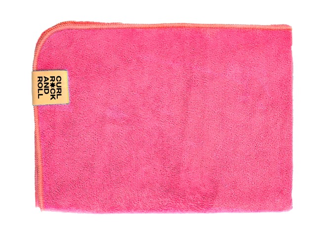 Полотенчик для кудрявых волос из нежной микрофибры, розовый
